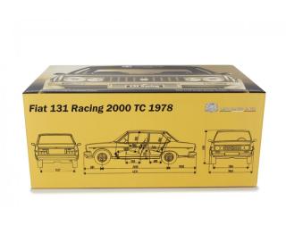 Fiat 131 Racing 2000 TC 1978 Arancione Laudoracing 1:18 Resinemodell (Türen, Motorhaube... nicht zu öffnen!)